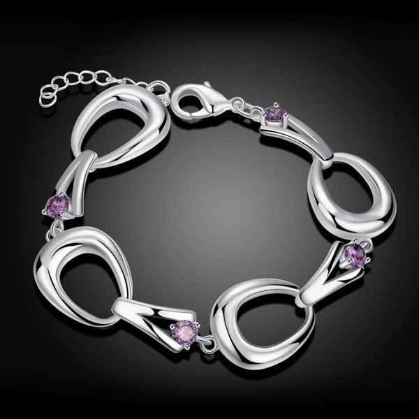 925 Sterling Silver Horseshoe Bracelet - MFX