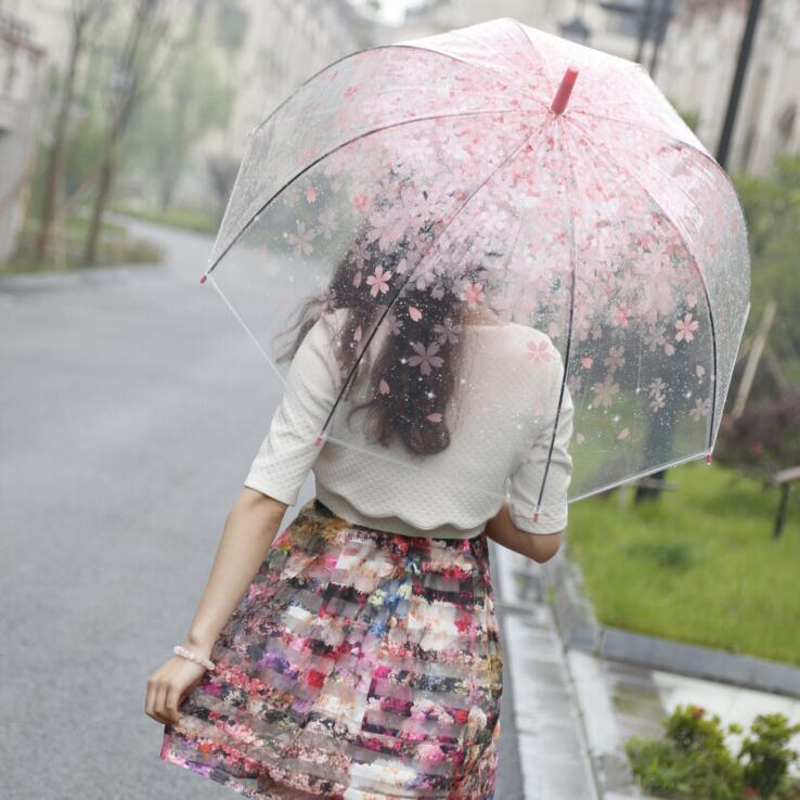 Transparent Flowers Umbrella - 2 Colors