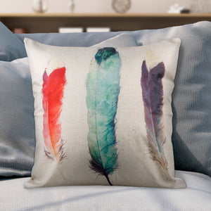 Decorative 3 Feathers Pillowcase