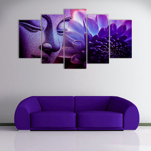 5 Pieces Decorative 3D Painting "Buddha Enlightenment"