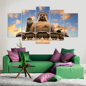 5 Pieces Decorative 3D Painting "Buddha Statue"