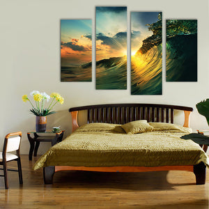 4 Pieces Decorative 3D Painting "Rise of the Tide"