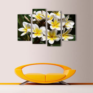 4 Pieces Decorative 3D Painting "White Magnolias"