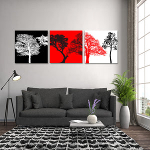 3 Pieces Decorative 3D Painting "High Contrast Trees"