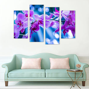 4 Pieces Decorative 3D Painting "Light Pink Orchid"