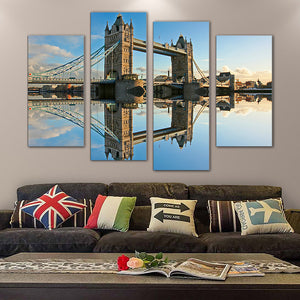 4 Pieces Decorative 3D Painting "England Tower Bridge"
