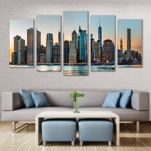 5 Pieces Decorative 3D Painting "Manhattan"