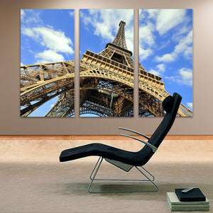 3 Pieces Decorative 3D Painting "Eiffel Tower's Height"