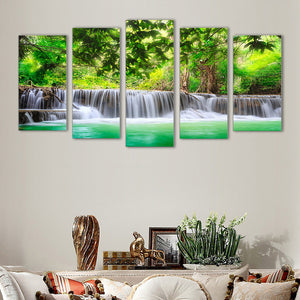 5 Pieces Decorative 3D Painting "Lake of Happiness"
