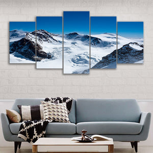 5 Pieces Decorative 3D Painting "Covered Mountain"