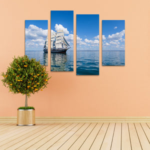 4 Pieces Decorative 3D Painting "Sailing Ship Arrival"