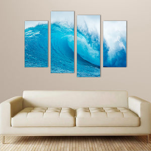 4 Pieces Decorative 3D Painting "Big Sky-Blue Wave"