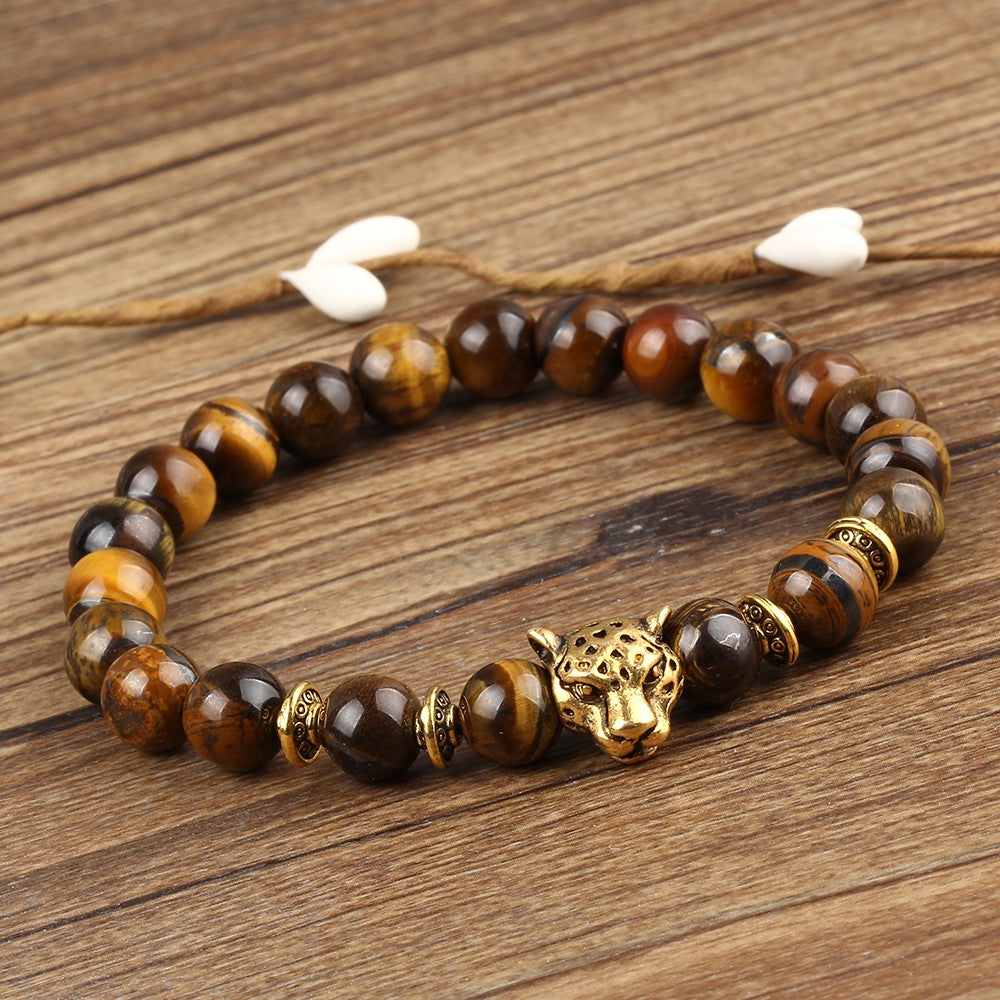 Leopard Natural Stone Beads Bracelet