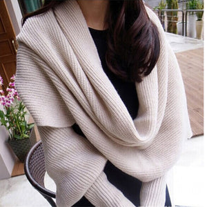 Soft Scarf with Sleeves