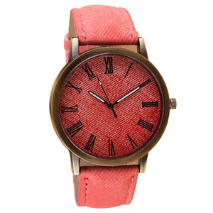 Casual Quartz Wrist Watch - Coral Orange