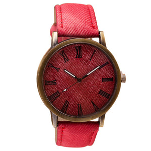 Casual Quartz Wrist Watch - Crimson Red
