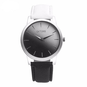 Gradient Colors Casual Wrist Watch - White & Black