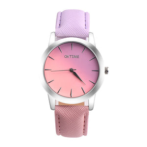 Gradient Colors Casual Wrist Watch - Purple & Pink