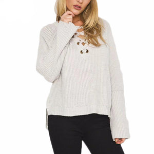 One Size Knit Sweater - White