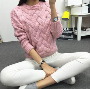 One Size Wool Sweater - Pink
