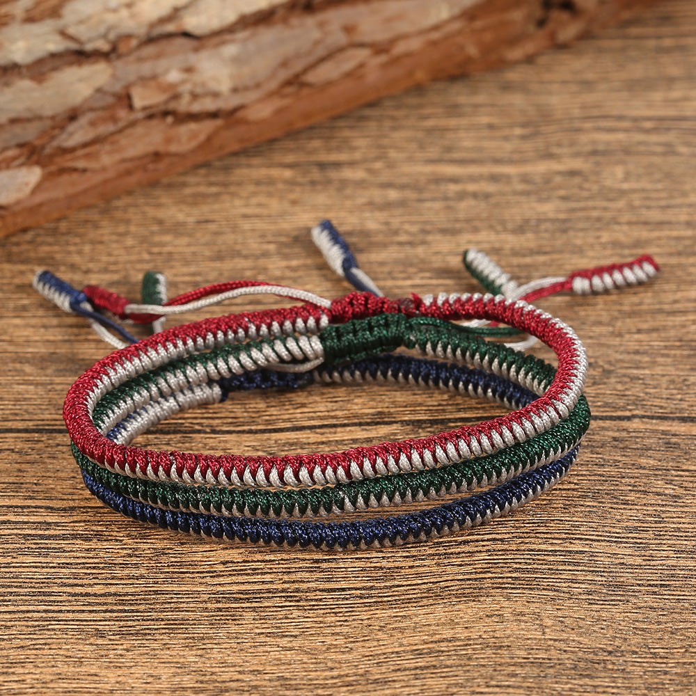 Handmade Lucky Rope Double Color Bracelet