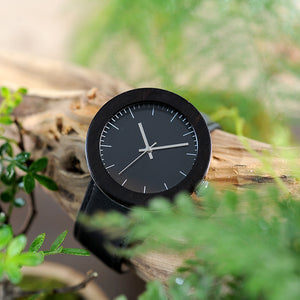 Natural Wood & Stainless Steel Wristwatch
