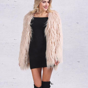 Fluffy Faux Fur Coat