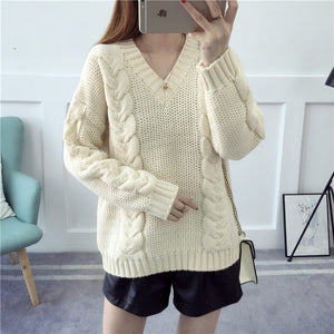 One Size Wool Sweater - White
