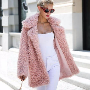 Faux-Fur Long Coat